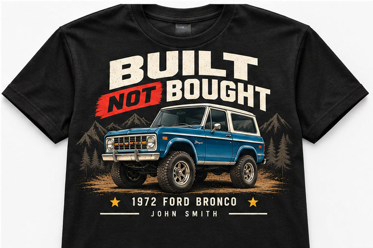 Personalized Classic Car Shirt – Upload Your Car Photo