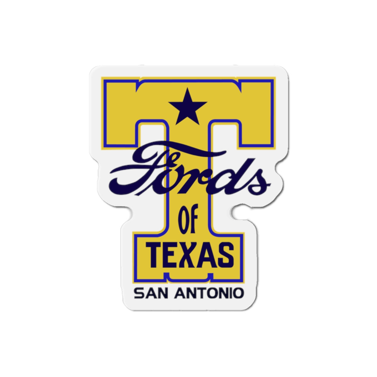 T Fords of Texas Die-Cut Magnets