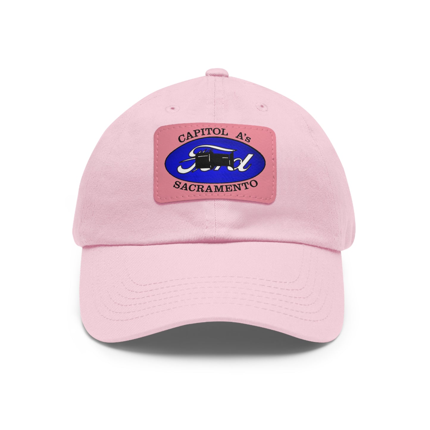 Capitol A's Dad Hat with Leather Patch (Rectangle)