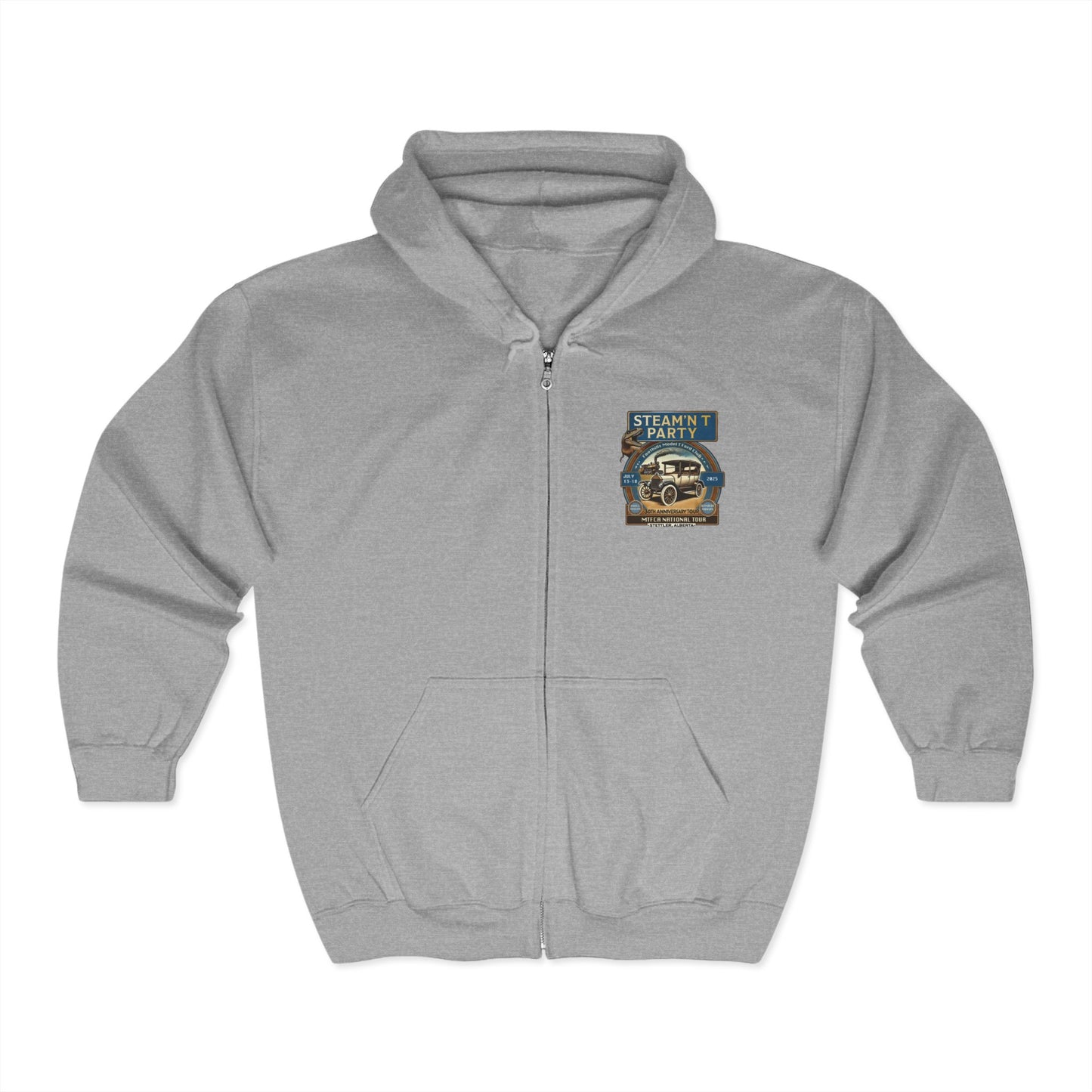 Foothills Model T Ford Club STEAM'N T PARTY Hoodie - Perfect for a tour!