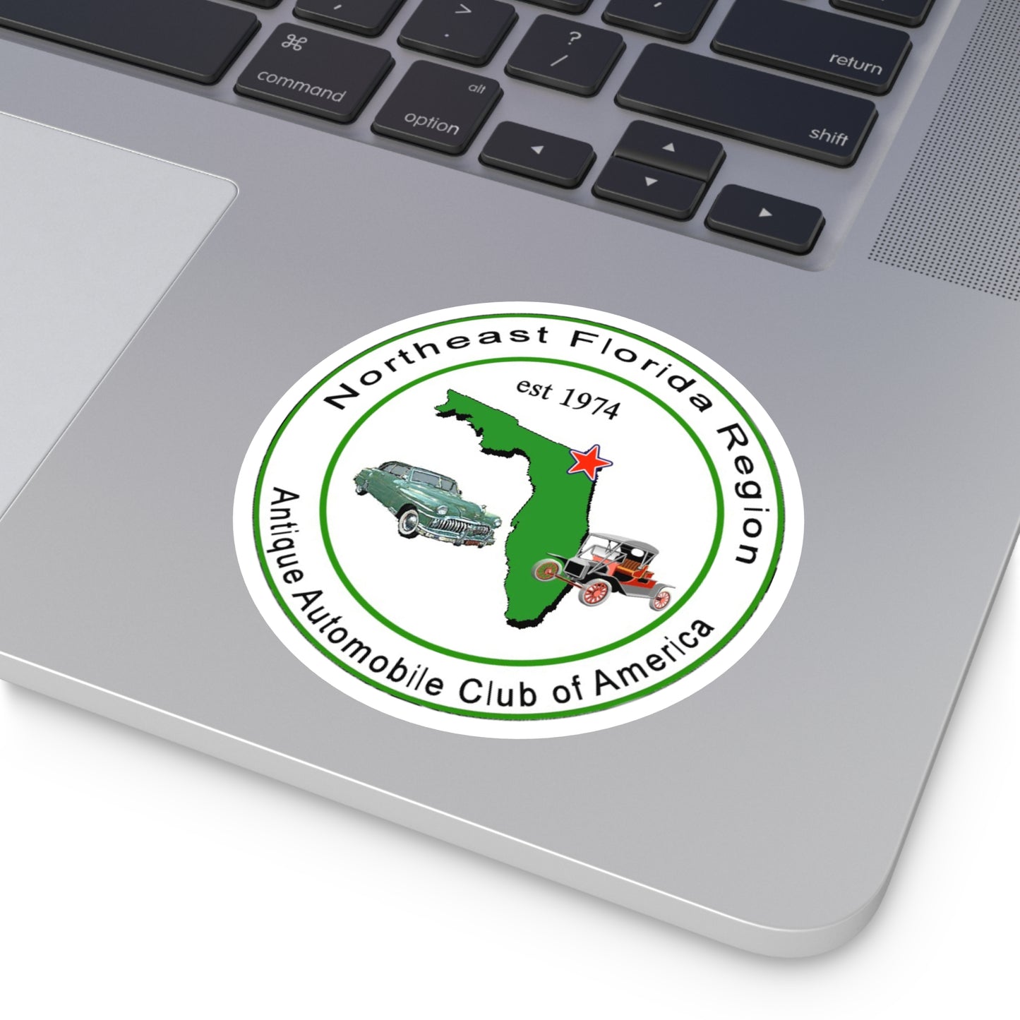 Northeast Florida Region AACA Round Stickers - Perfect for Enthusiasts & Collectors