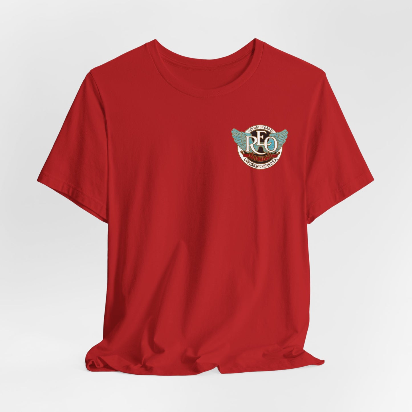 REO The Fifth 1912-1919 Logo T‑Shirt — Vintage REO Chest Emblem Tee