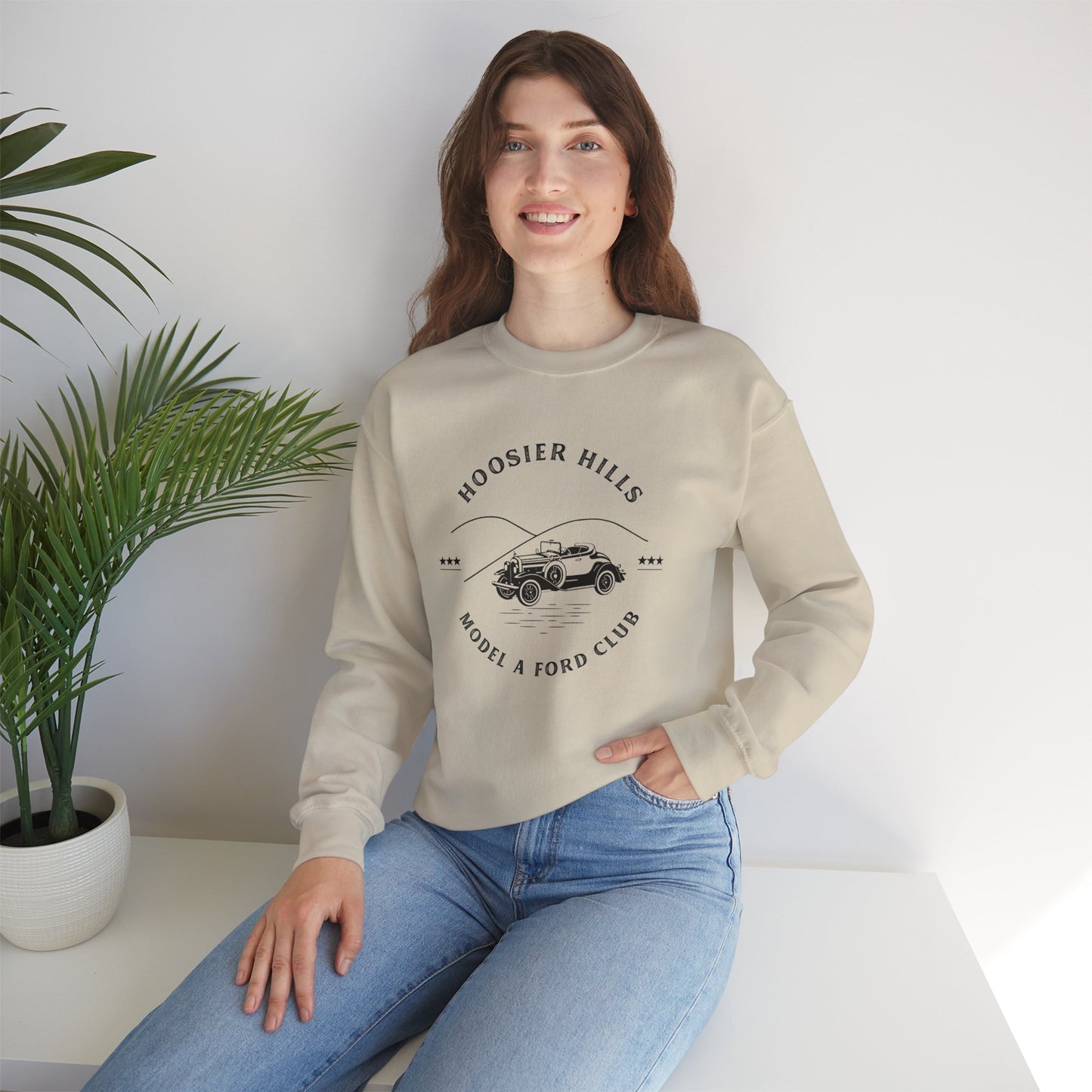 Hoosier Hills Model A Ford Club Unisex Heavy Blend™ Crewneck Sweatshirt