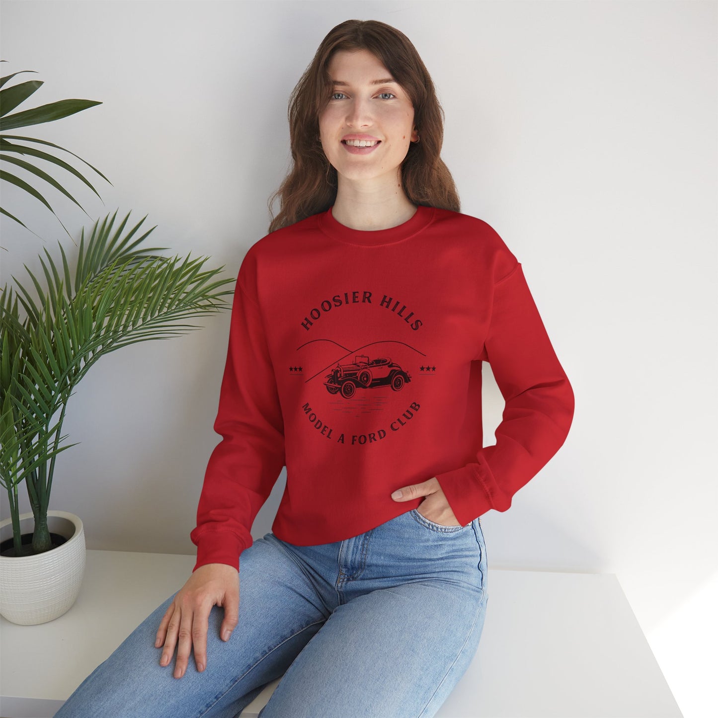 Hoosier Hills Model A Ford Club Unisex Heavy Blend™ Crewneck Sweatshirt