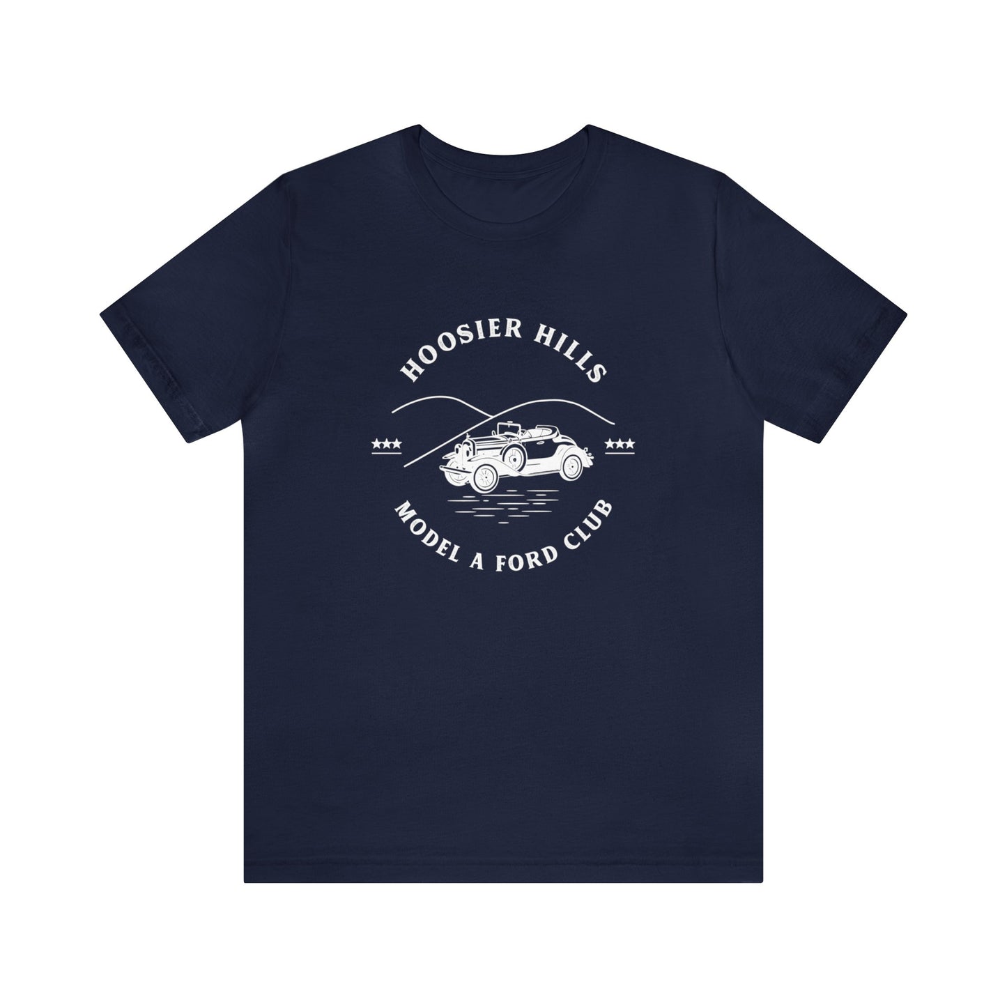 Hoosier Hills Model A Ford Club Unisex Jersey Short Sleeve Tee