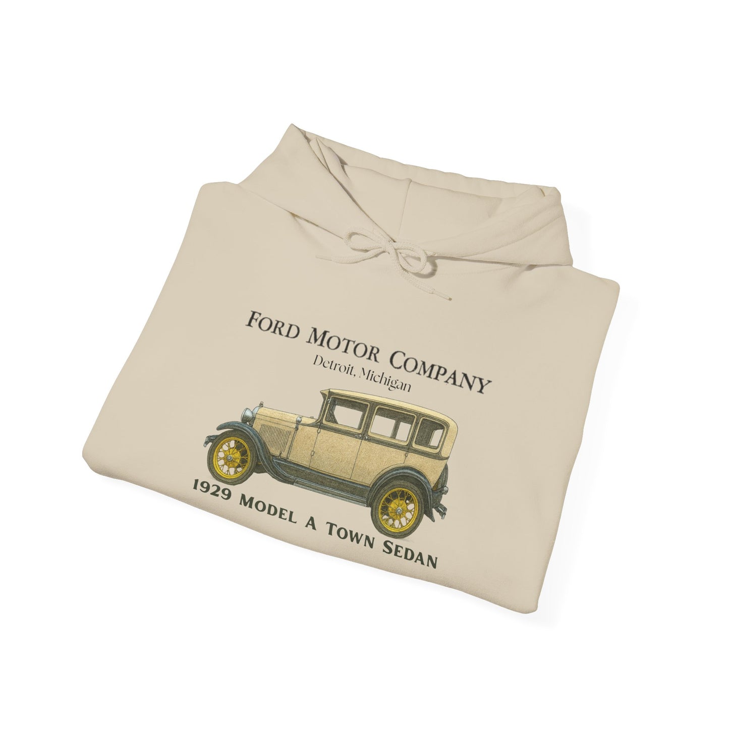 1929 Ford Model A Town Sedan Hoodie — Classic Car Retro Automotive Sweatshirt