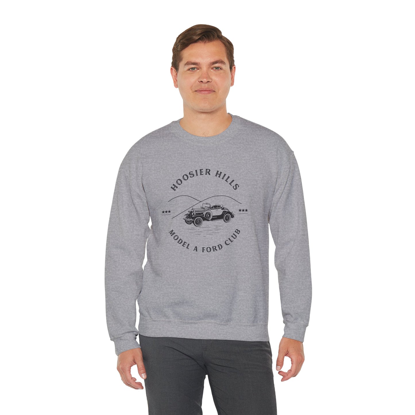 Hoosier Hills Model A Ford Club Unisex Heavy Blend™ Crewneck Sweatshirt