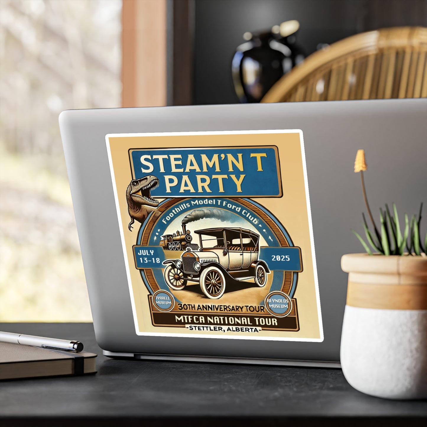 Foothills Model T Ford Club STEAM'N T PARTY Vinyl Decals - Steam'n T Party 2025