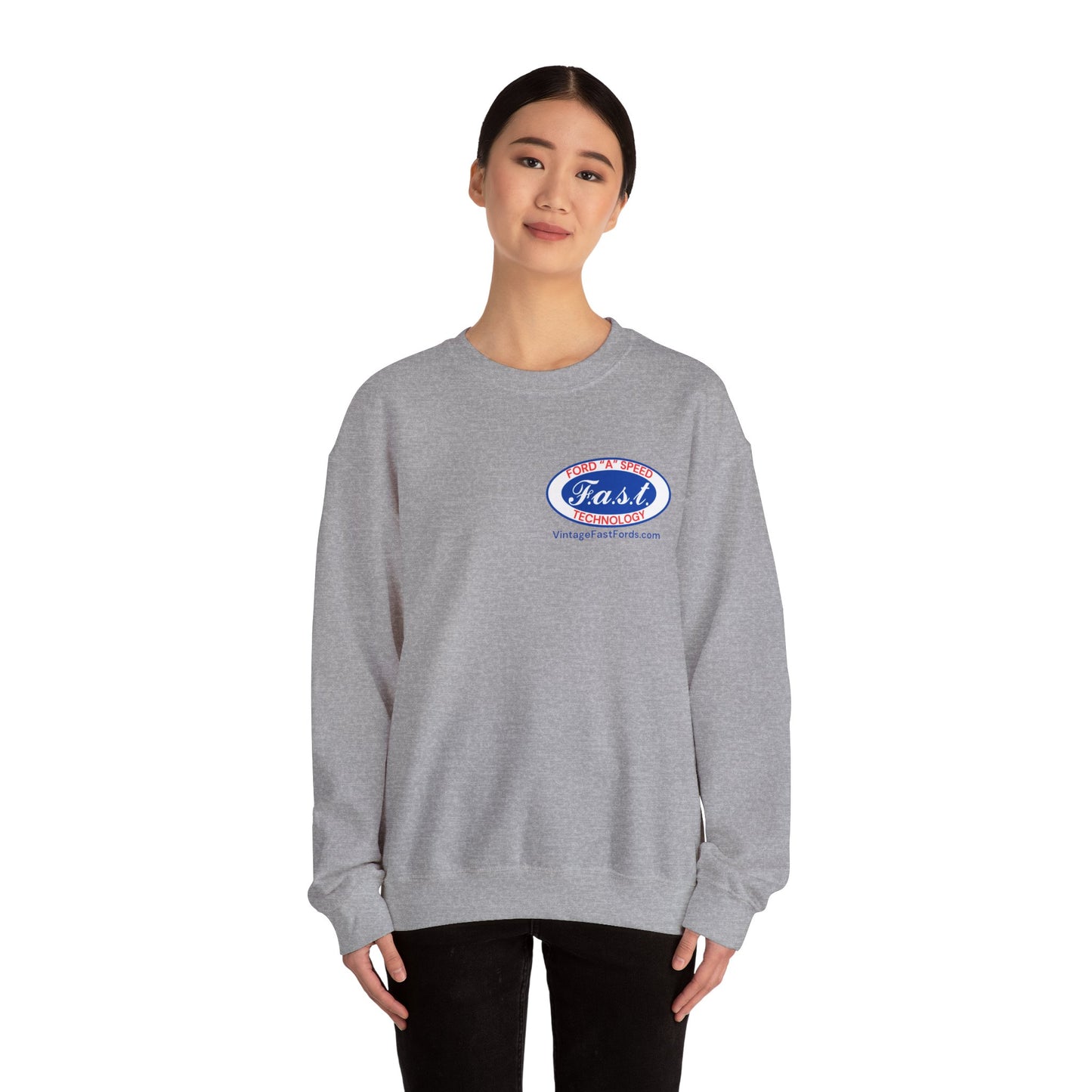F.A.S.T. Ford "A" Speed Technology (front & back logo) Unisex Crewneck Sweatshirt