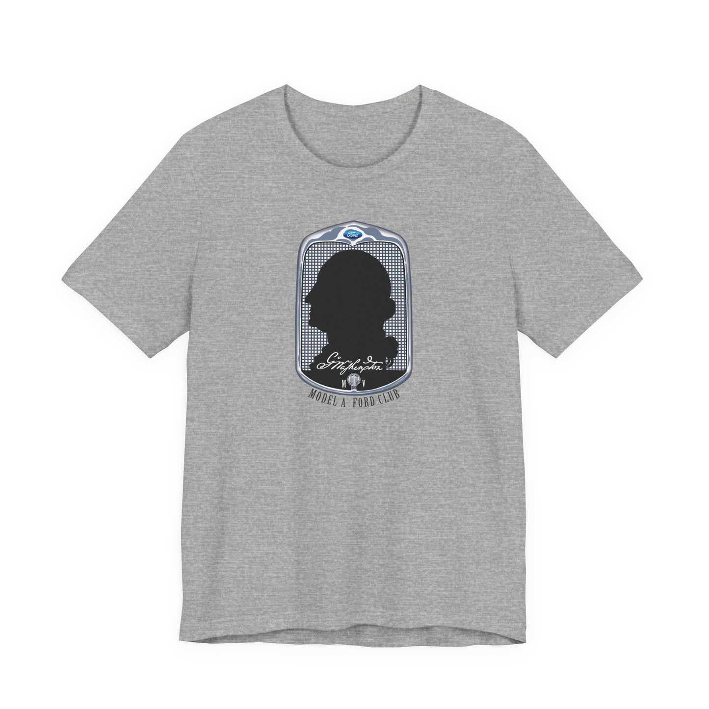 George Washington Model A Ford Club (front black logo) Unisex Jersey Short Sleeve Tee