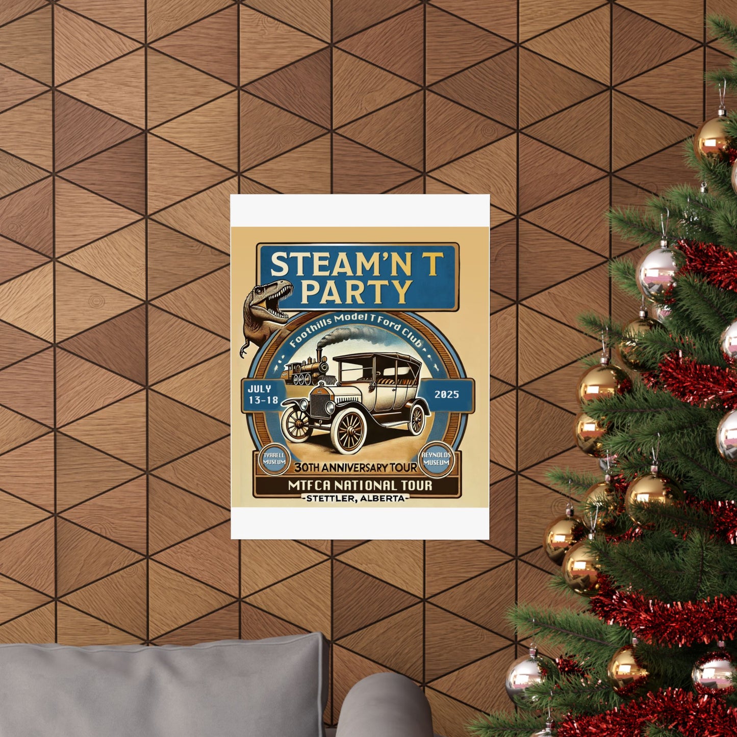 Foothills Model T Ford Club STEAM'N T PARTY Matte Poster
