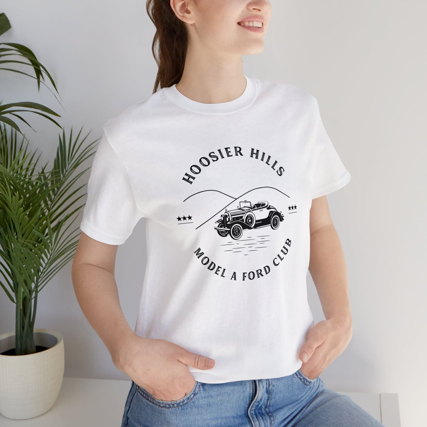Hoosier Hills Model A Ford Club Unisex Jersey Short Sleeve Tee