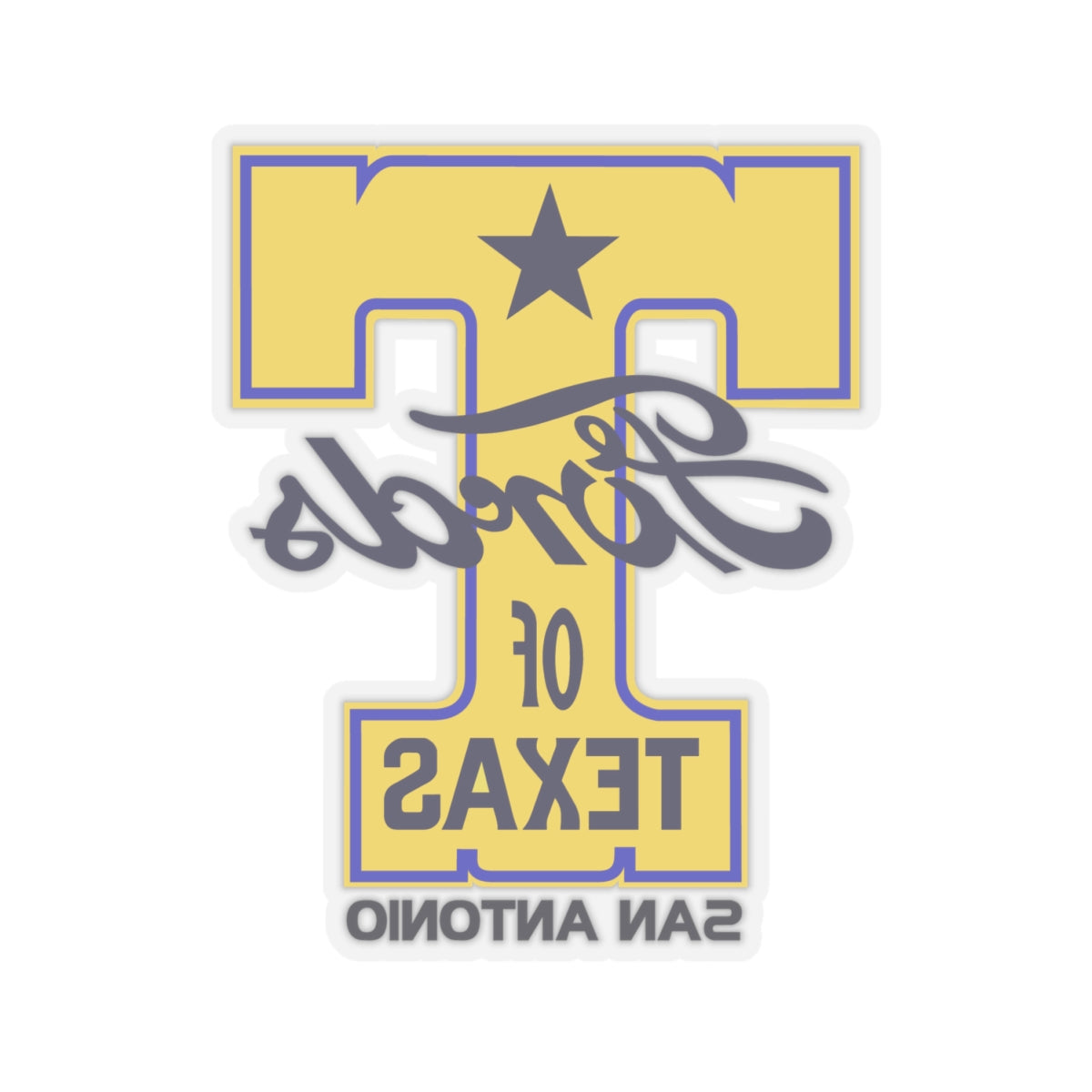 T Fords of Texas REVERSE image Kiss-Cut Stickers - (get the transparent for inside of your "T" windshield)