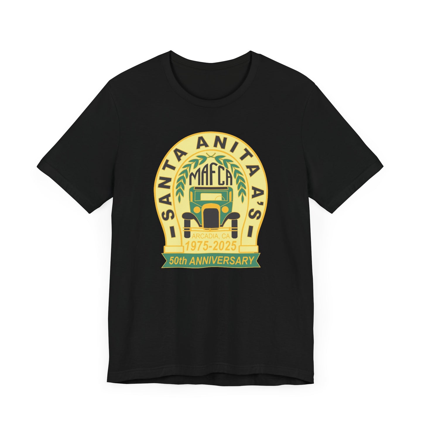 Santa Anita A's MAFCA 50th Anniversary (front logo) Unisex Jersey Tee