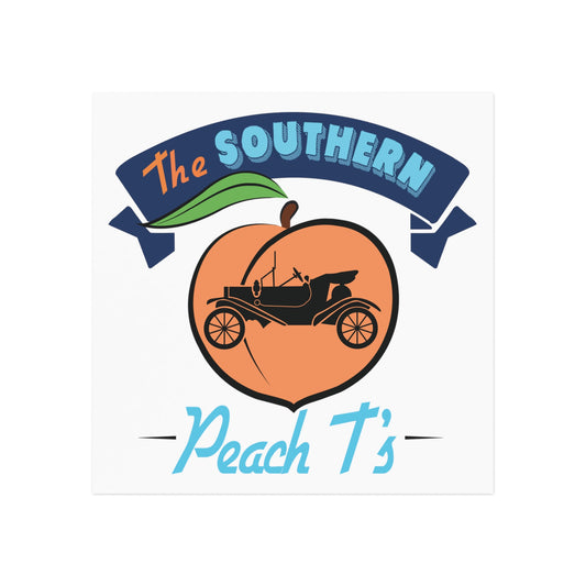 The Southern Peach T's Square Magnet