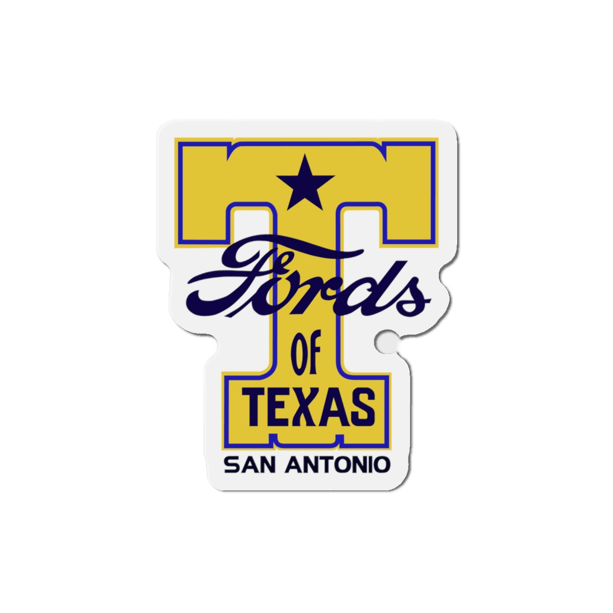 T Fords of Texas Die-Cut Magnets