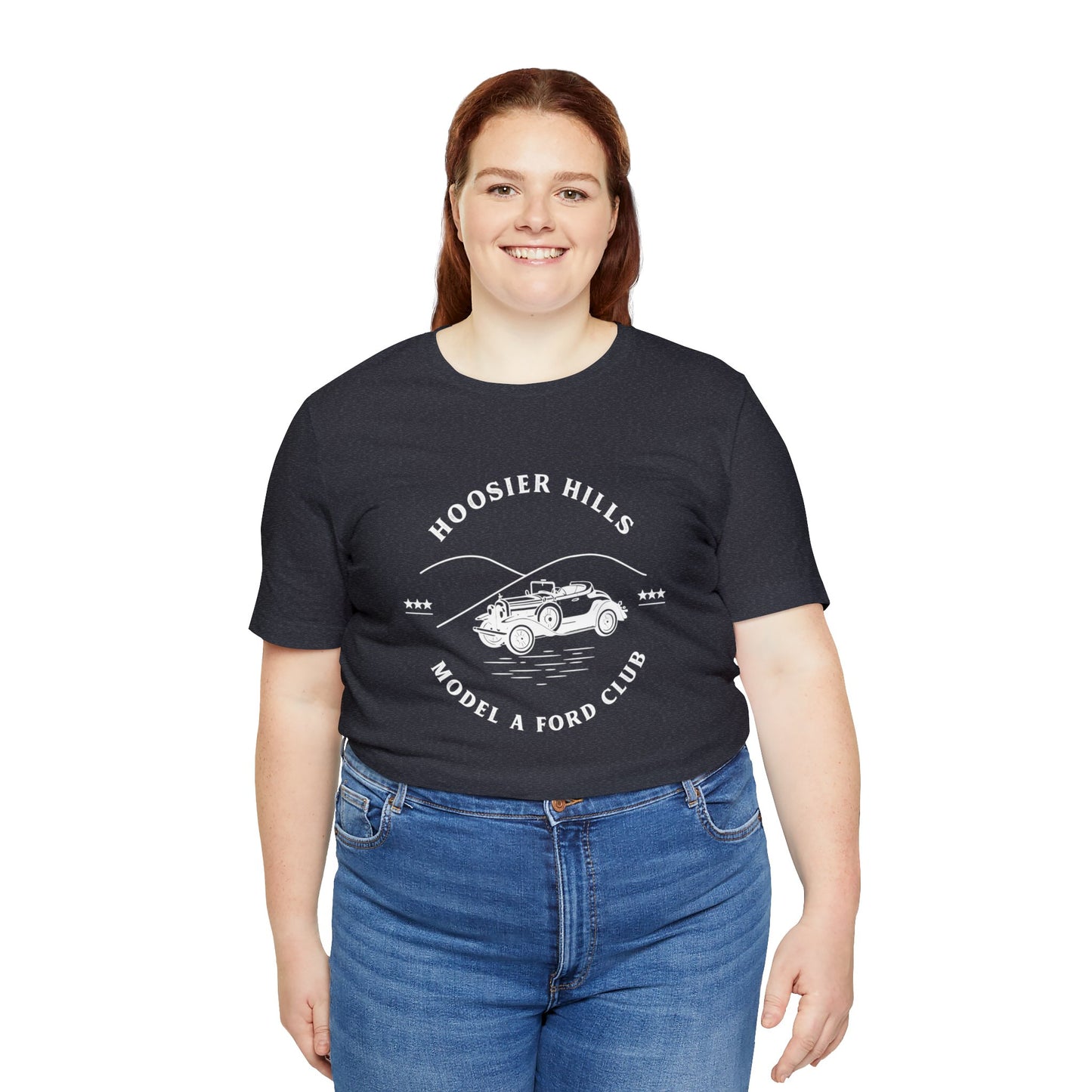 Hoosier Hills Model A Ford Club Unisex Jersey Short Sleeve Tee