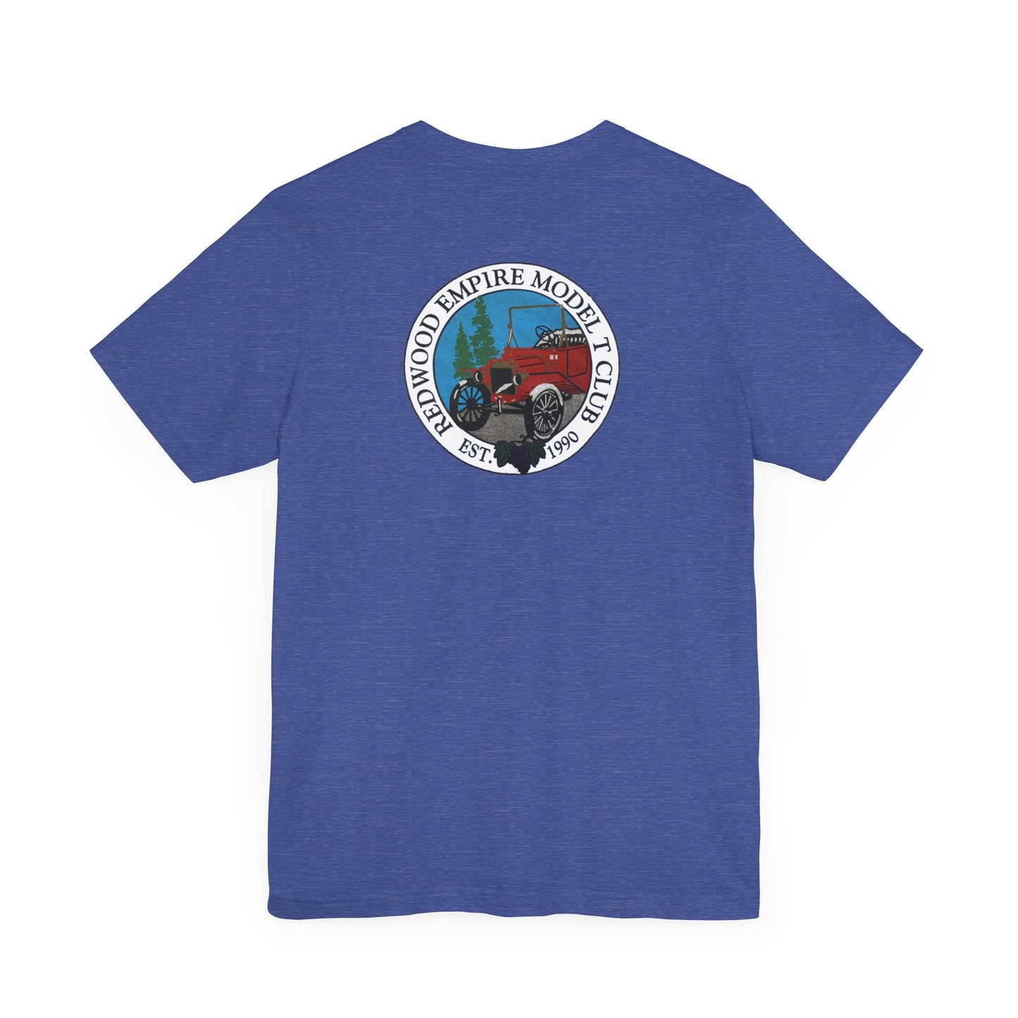 Redwood Empire Model Club (front and back logo) Unisex Short Sleeve Tee - Vintage Style Graphic T-Shirt