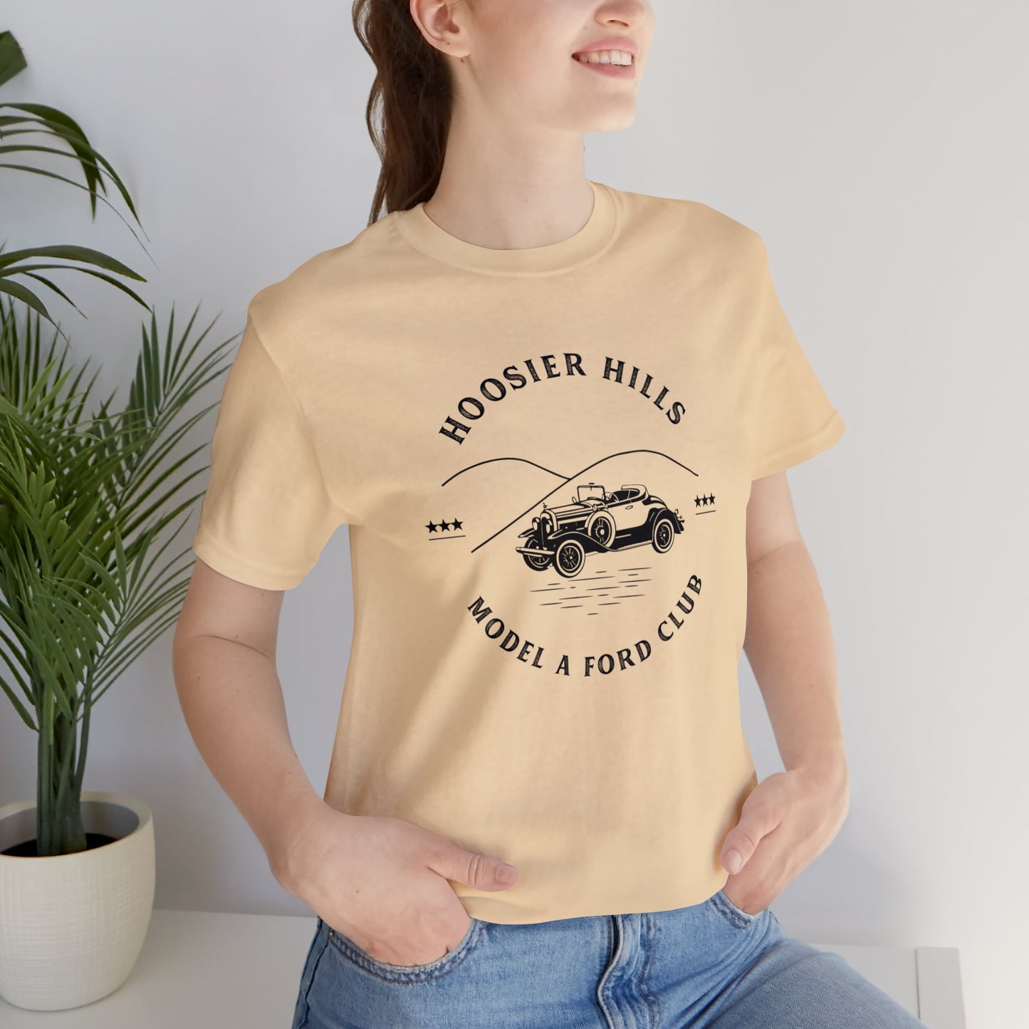 Hoosier Hills Model A Ford Club Unisex Jersey Short Sleeve Tee