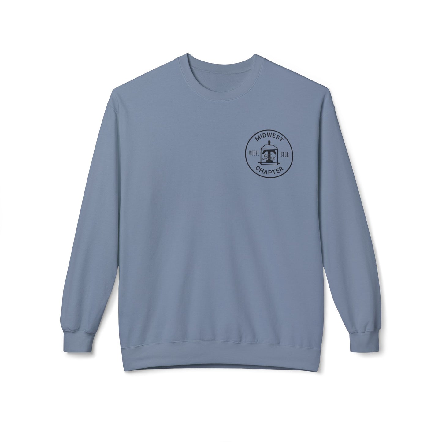 Midwest Chapter - The Model T Ford Club (front logo) Unisex Softstyle Crewneck Sweatshirt