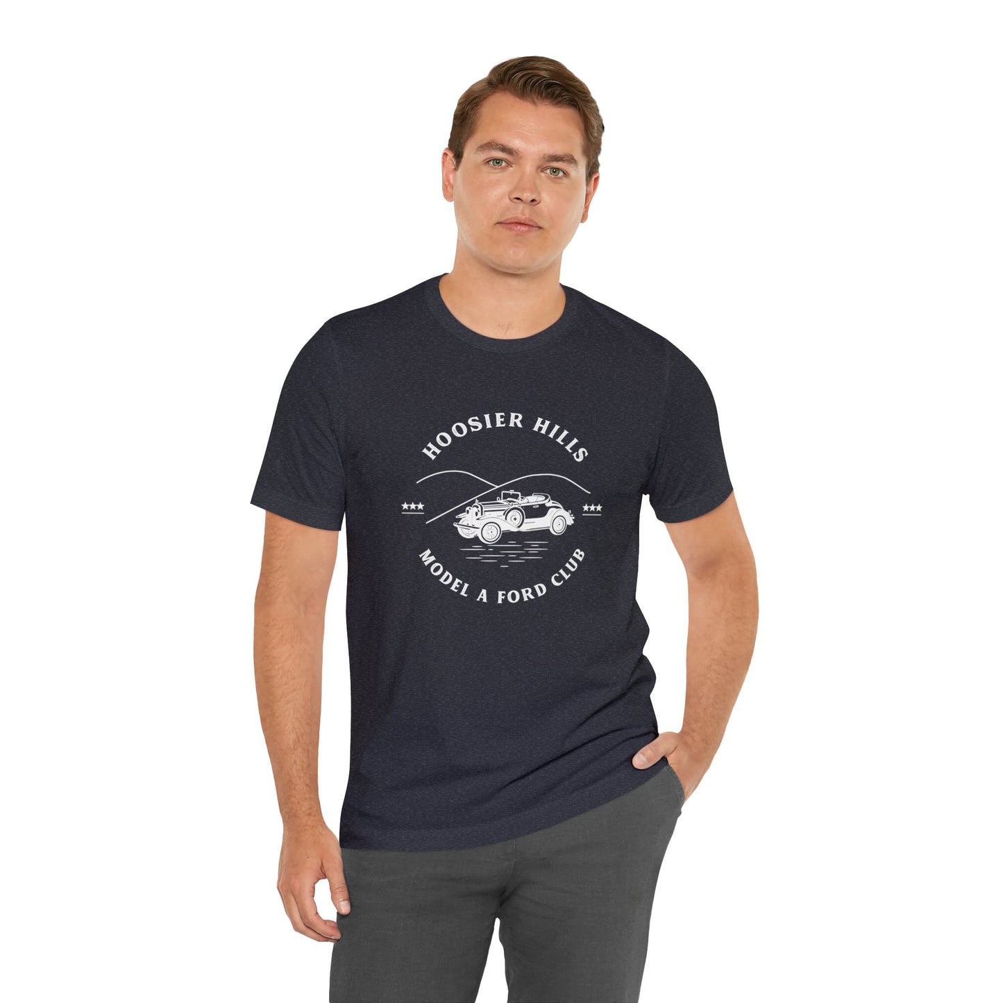 Hoosier Hills Model A Ford Club Unisex Jersey Short Sleeve Tee