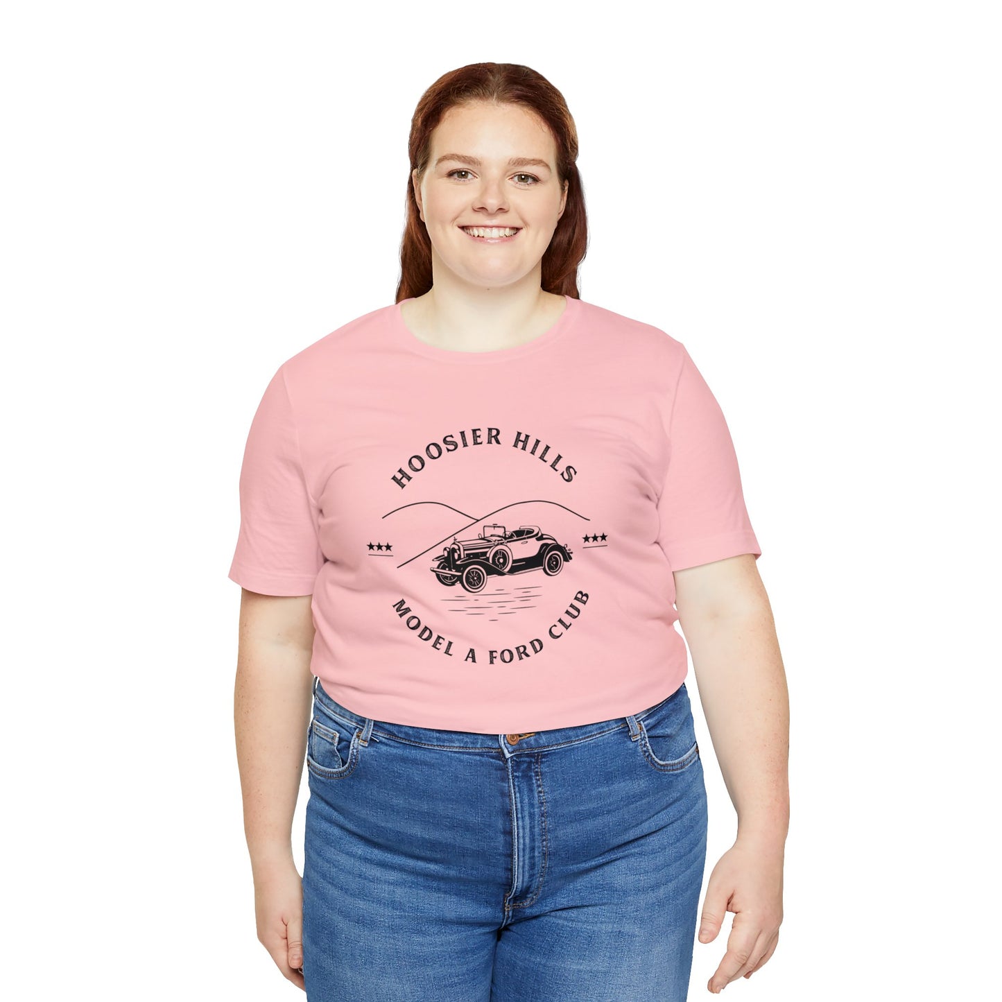 Hoosier Hills Model A Ford Club Unisex Jersey Short Sleeve Tee