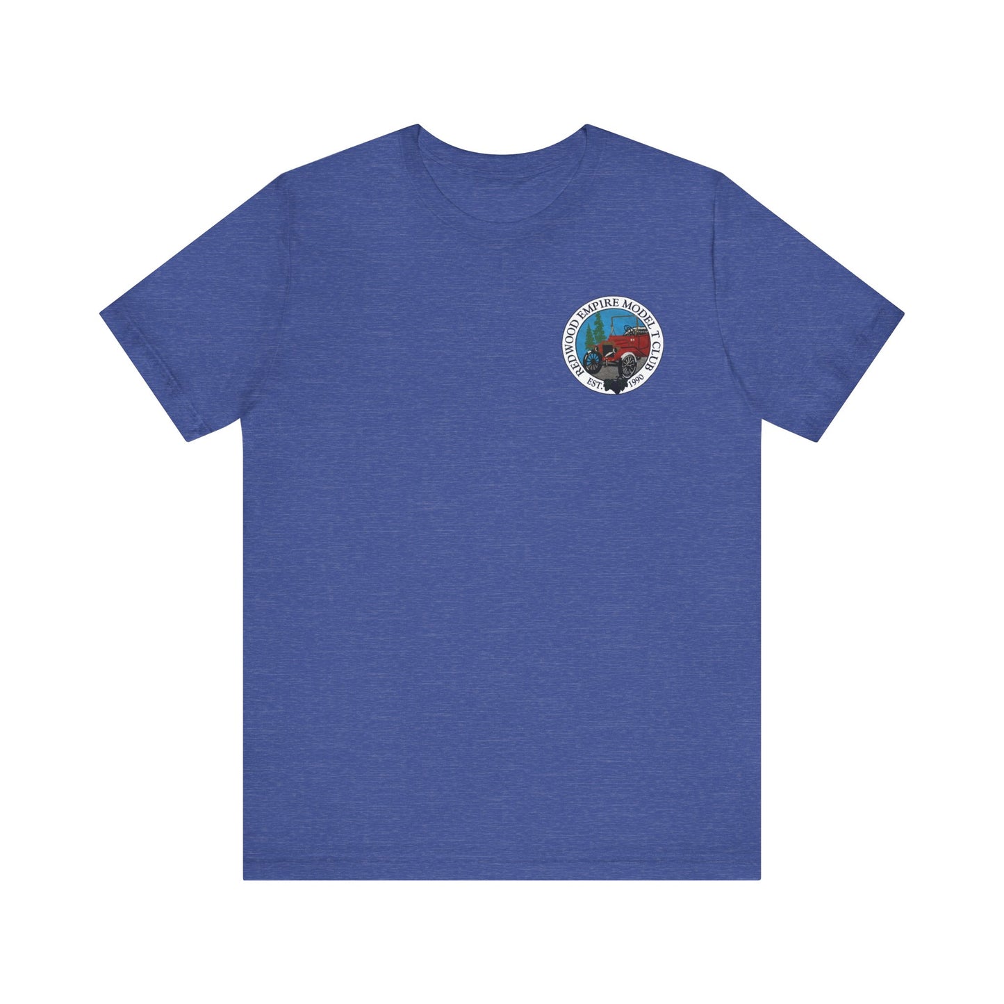 Redwood Empire Model Club (front and back logo) Unisex Short Sleeve Tee - Vintage Style Graphic T-Shirt