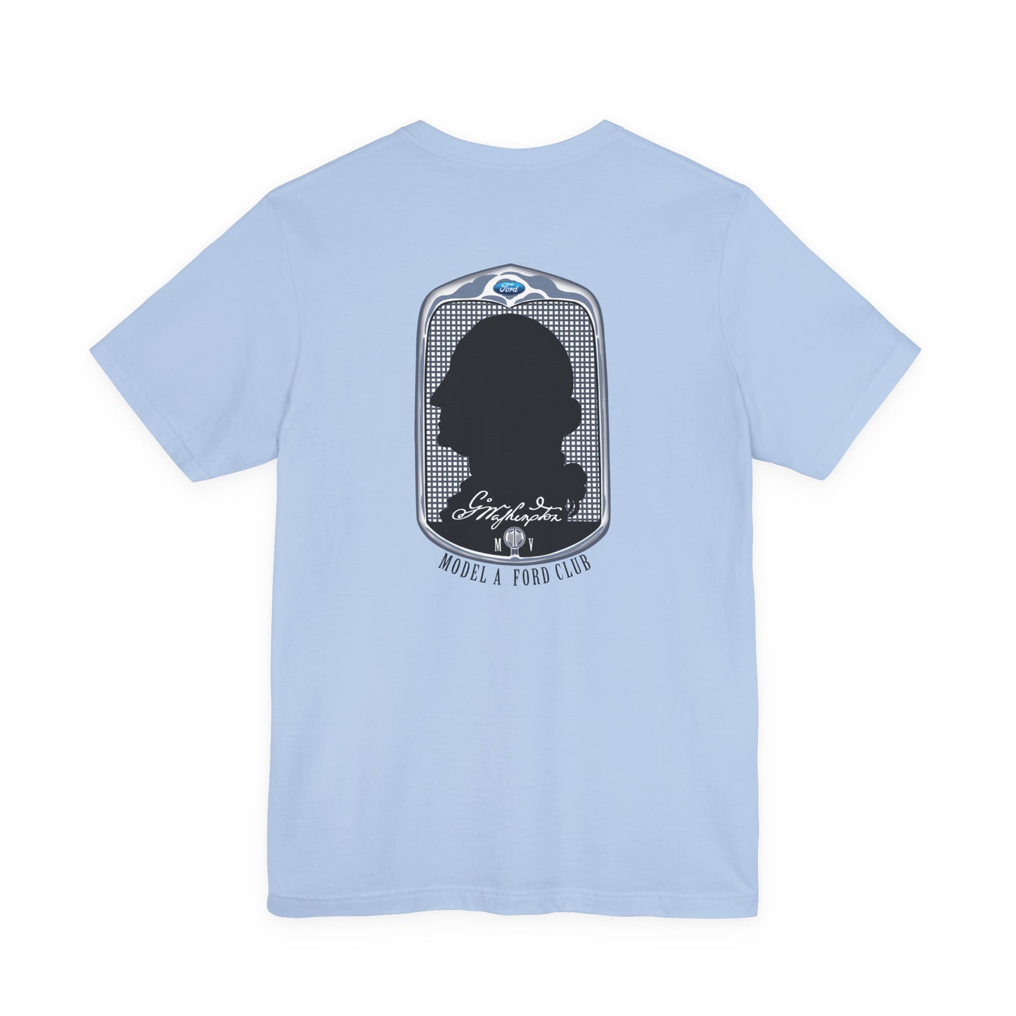 George Washington Model A Ford Club (front and back black logo) Unisex Jersey Short Sleeve Tee