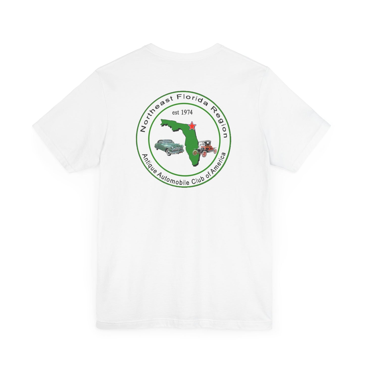 Northeast Florida Region AACA (front and back logos) - Unisex Jersey Shirt for Car Enthusiasts