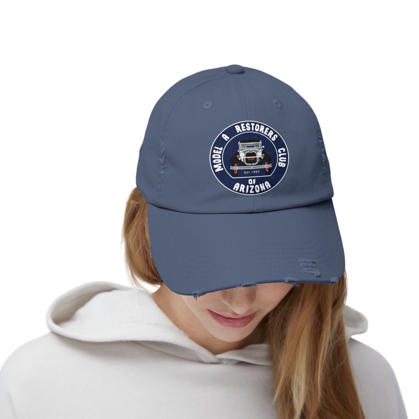 MARC of Arizona Unisex Distressed Cap - Model A Restoration Club of Arizona Emblem