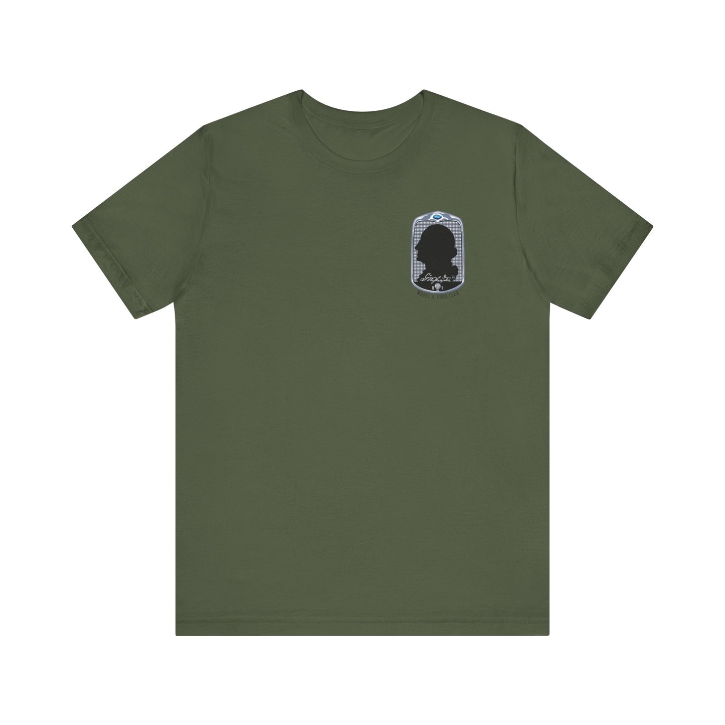 George Washington Model A Ford Club (front and back black logo) Unisex Jersey Short Sleeve Tee