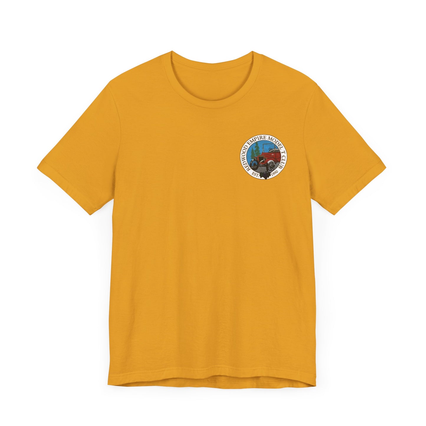 Redwood Empire Model Club (front and back logo) Unisex Short Sleeve Tee - Vintage Style Graphic T-Shirt