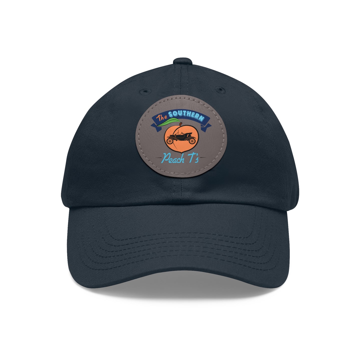 The Southern Peach T's Dad Hat with Leather Patch (Round)