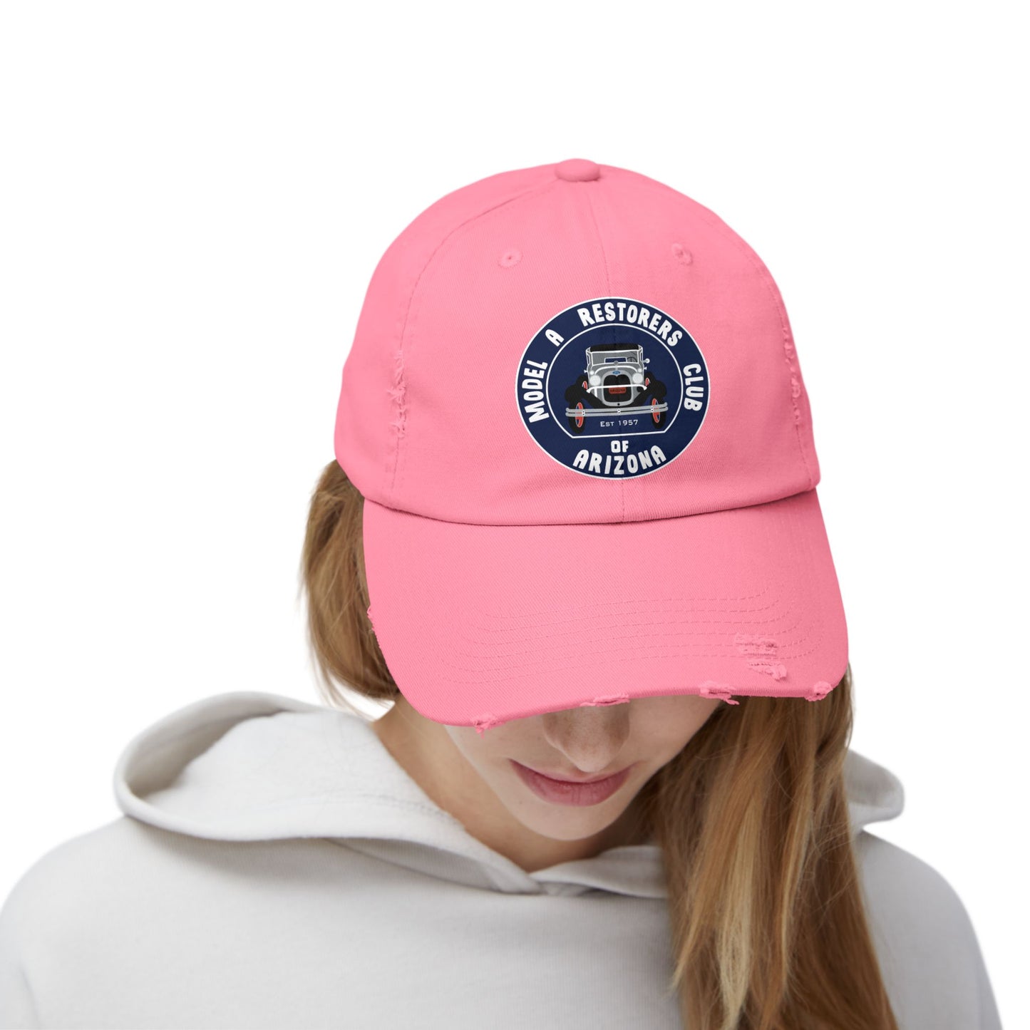 MARC of Arizona Unisex Distressed Cap - Model A Restoration Club of Arizona Emblem