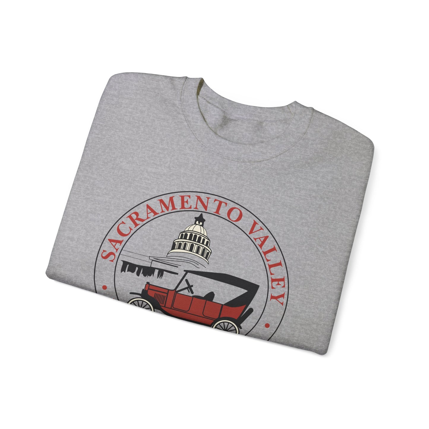 Sacramento Valley Model T Club (front and back logo) Unisex Heavy Blend™ Crewneck Sweatshirt