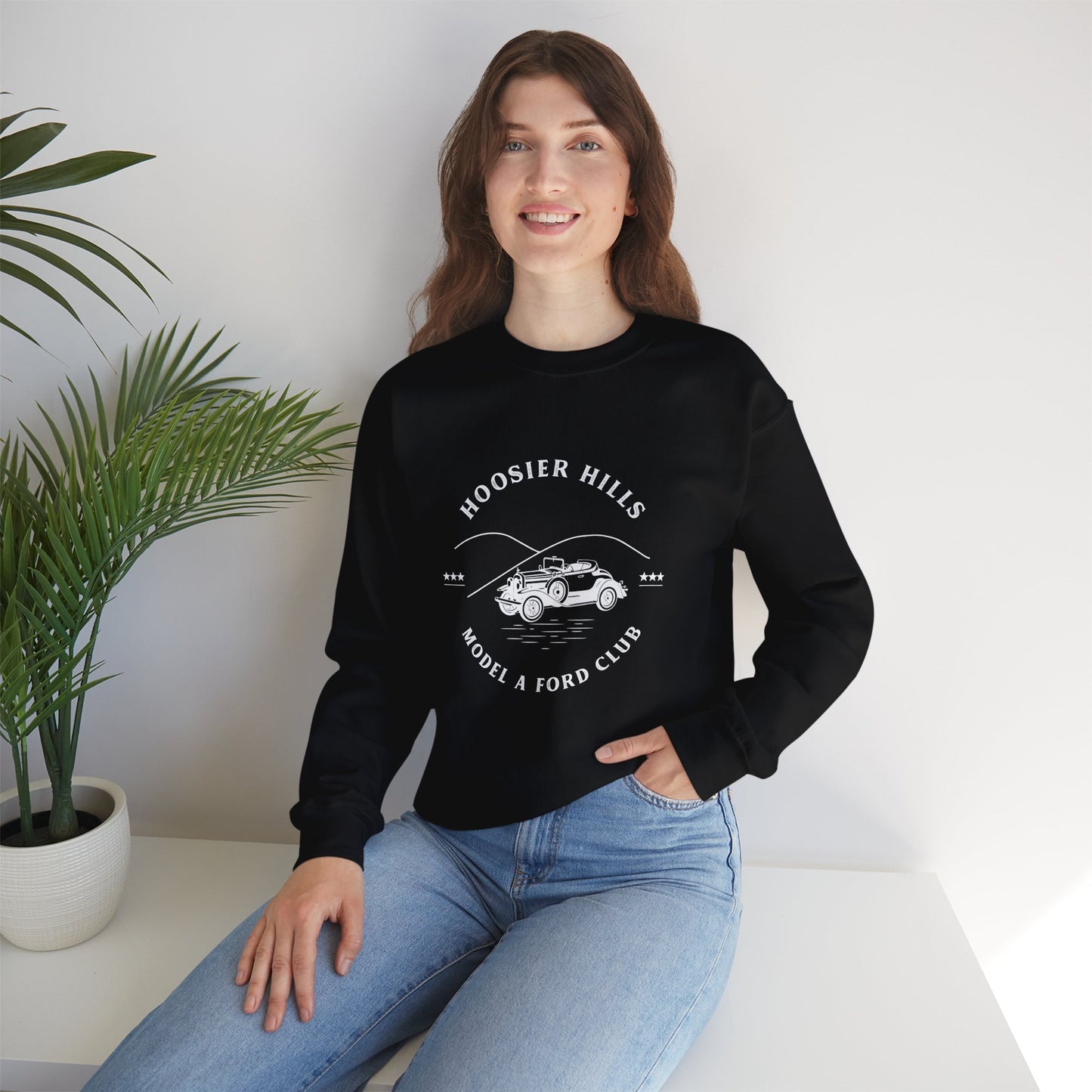 Hoosier Hills Model A Ford Club Unisex Heavy Blend™ Crewneck Sweatshirt