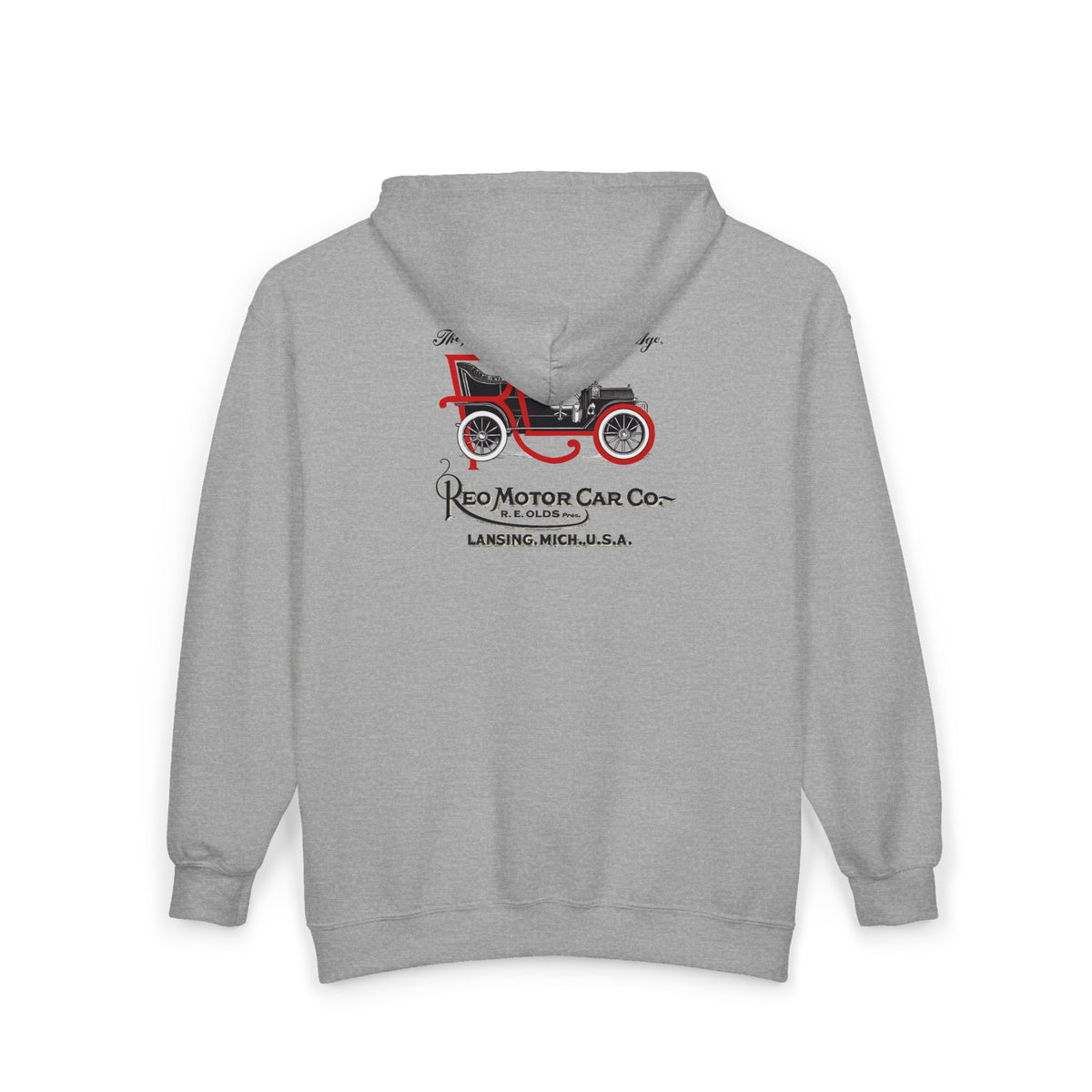 EarlyREO and REO 1 & 2 Cylinder Registry Zip Hoodie — Front and Back Logos Sweatshirt