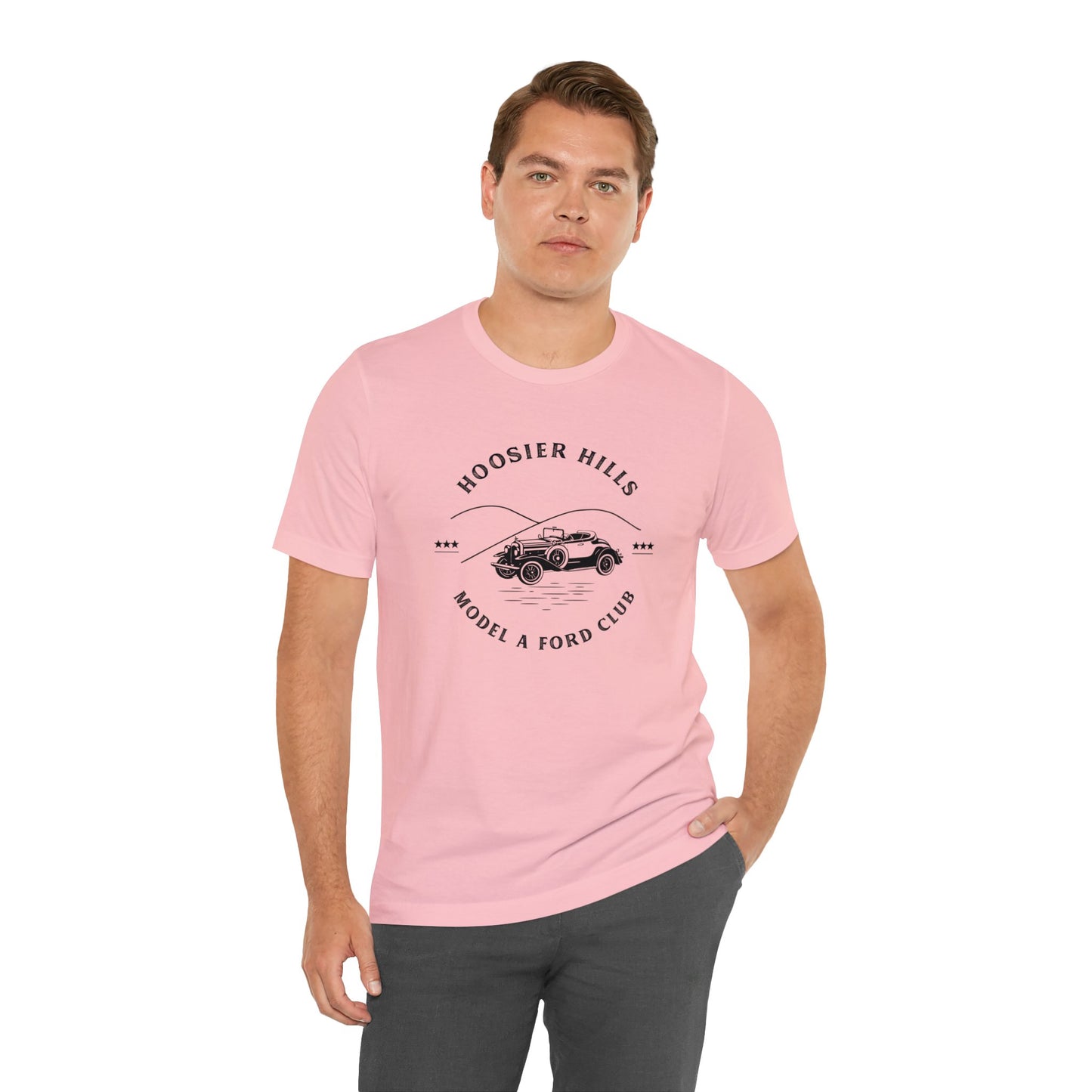 Hoosier Hills Model A Ford Club Unisex Jersey Short Sleeve Tee