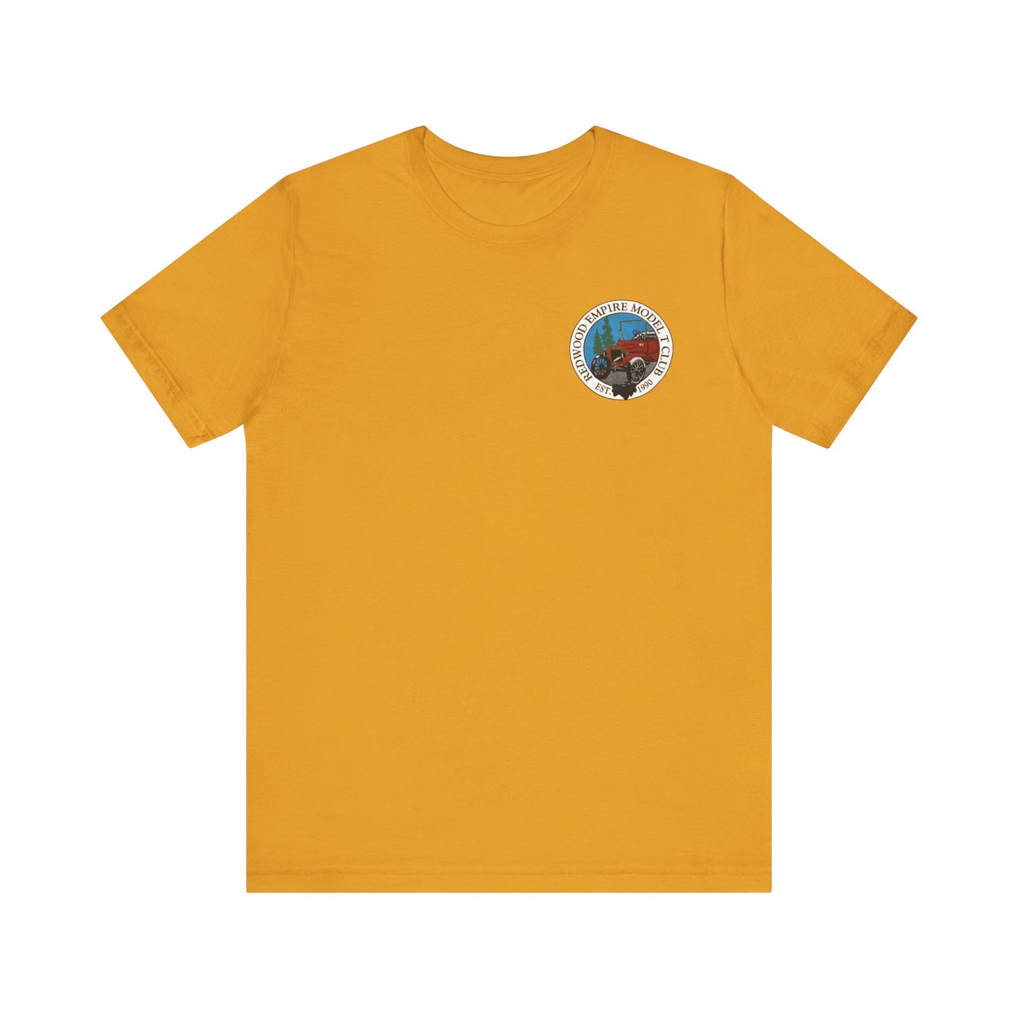 Redwood Empire Model Club (front and back logo) Unisex Short Sleeve Tee - Vintage Style Graphic T-Shirt