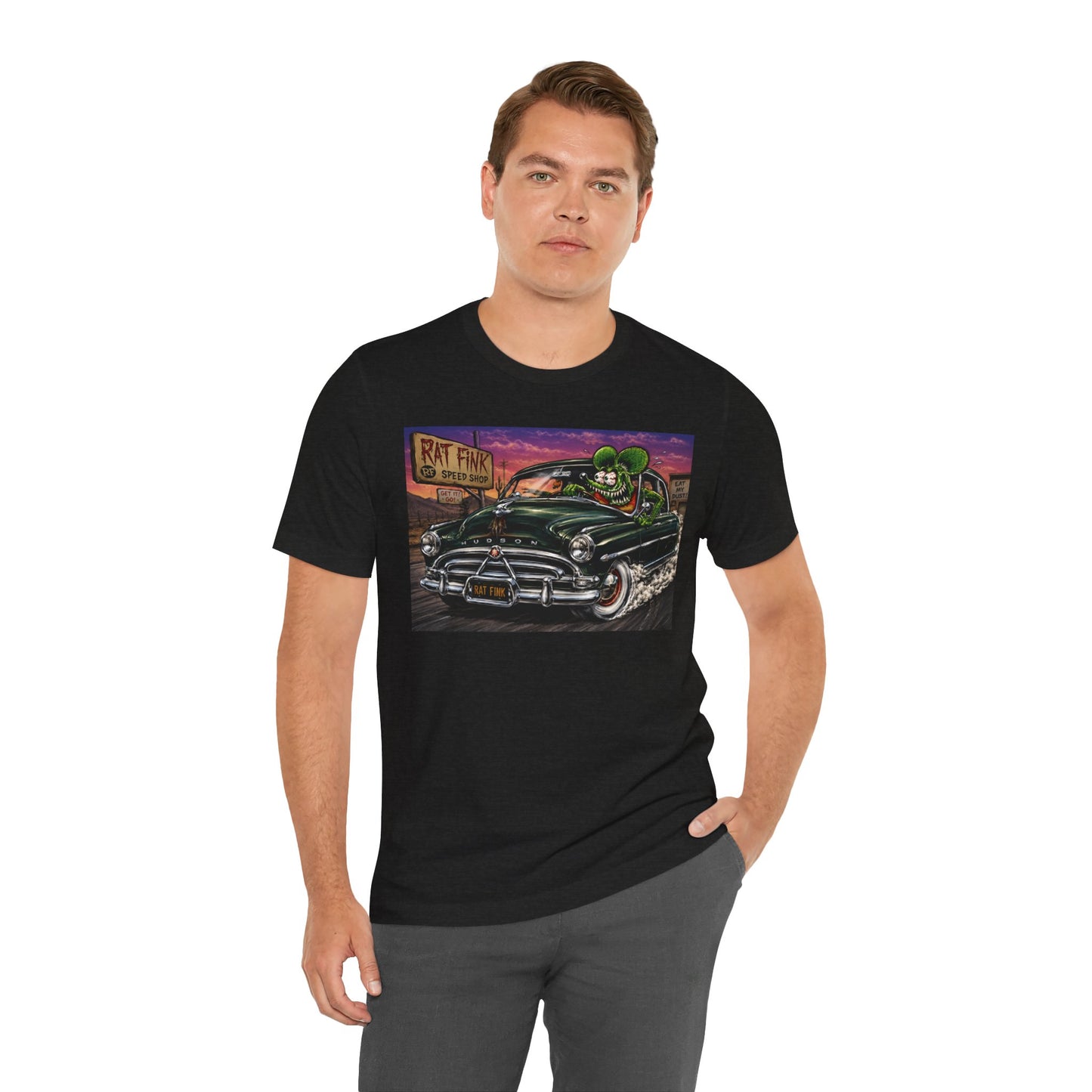 Rat Fink Hudson T‑Shirt — Vintage Kustom Car Graphic Tee