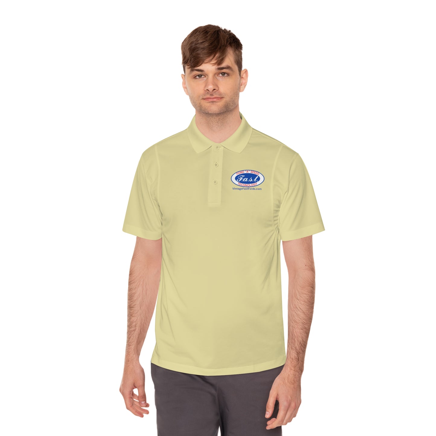 F.a.s.t. Ford "A" Speed Technology Men's Sport Polo Shirt - Classic Athletic Comfort for Casual Outings