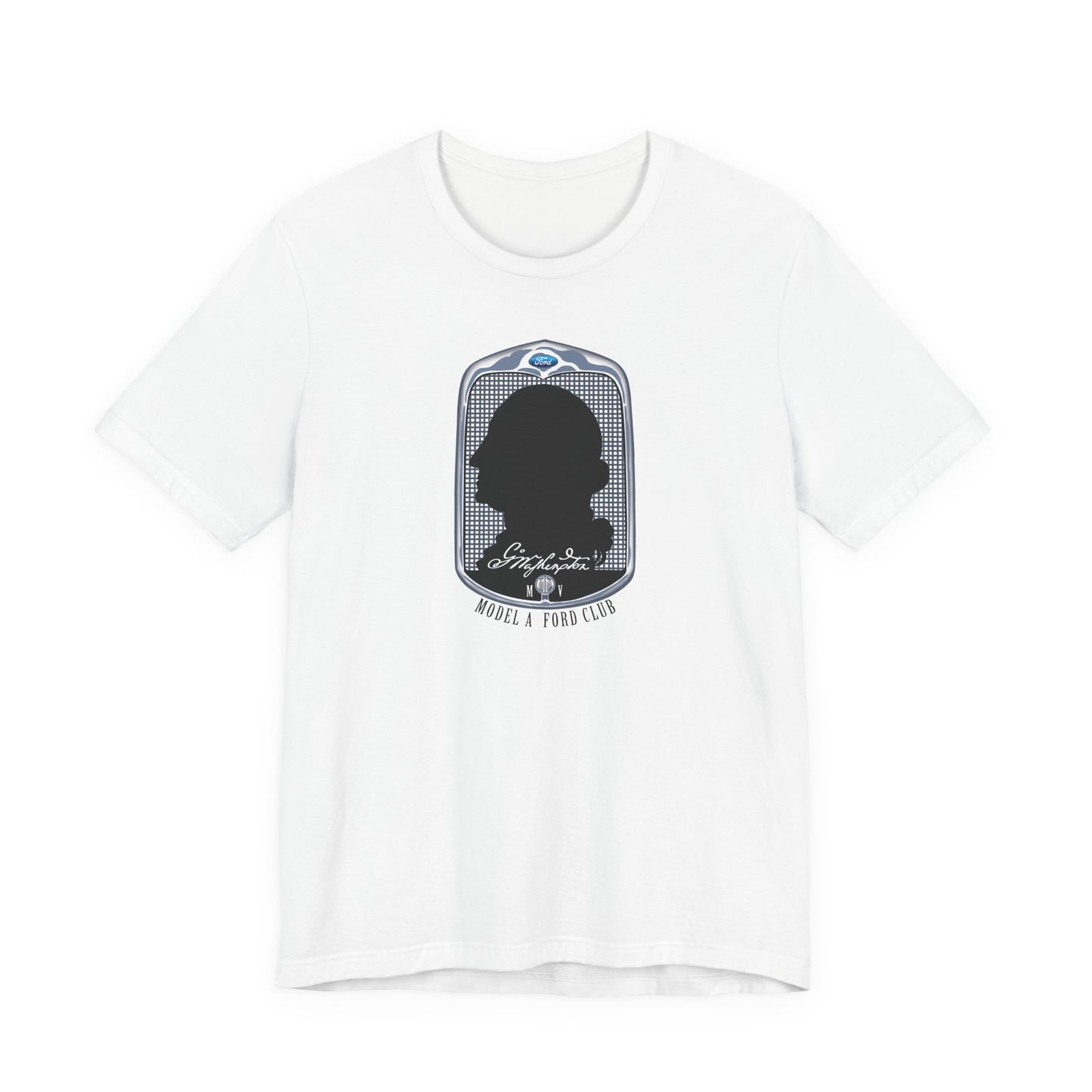 George Washington Model A Ford Club (front black logo) Unisex Jersey Short Sleeve Tee