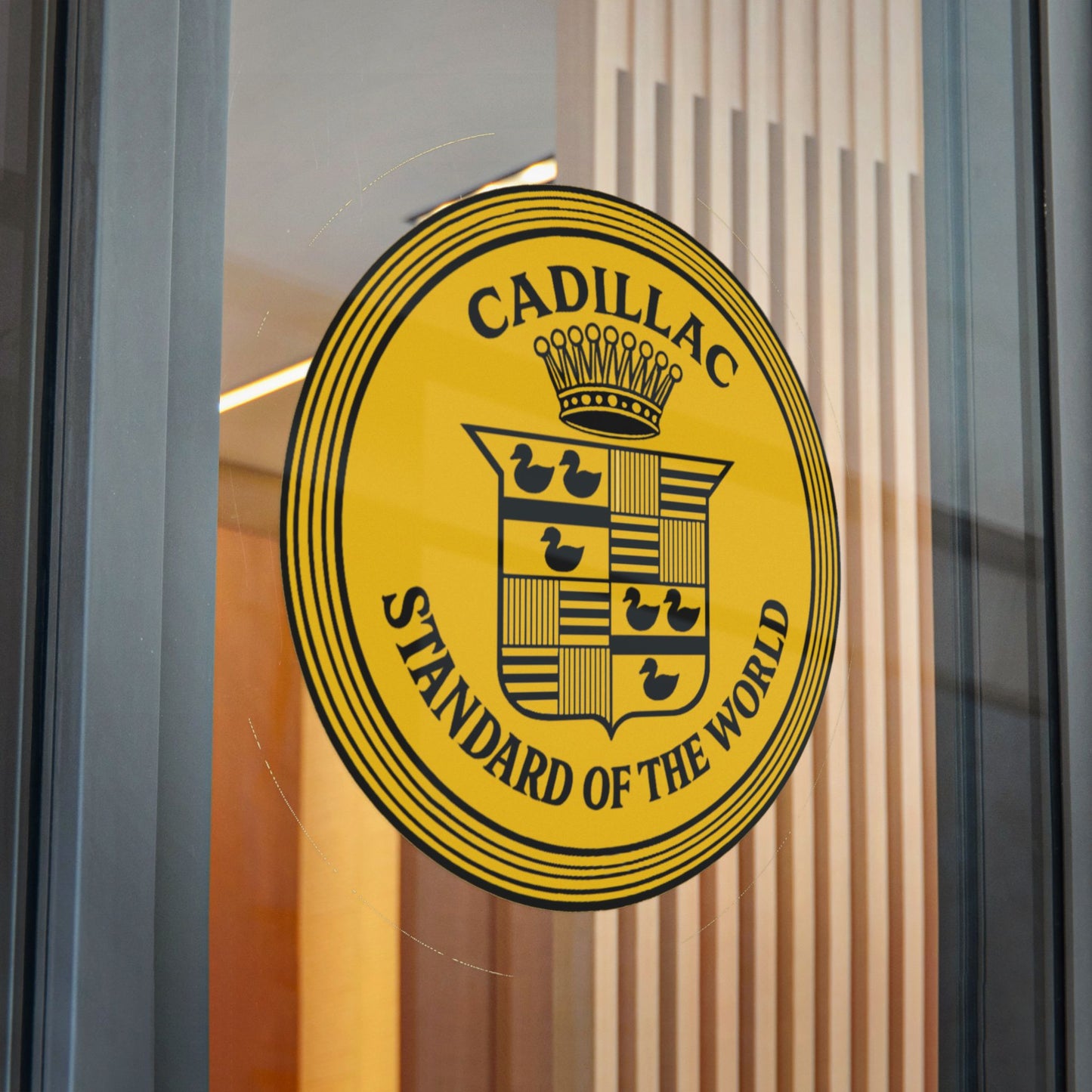 Cadillac 'Standard of the World' Die-Cut Sticker