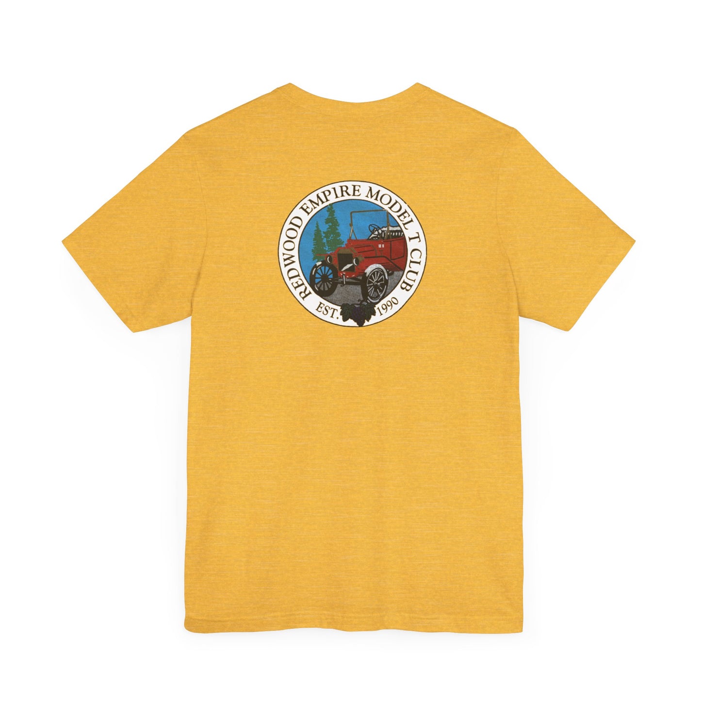 Redwood Empire Model Club (front and back logo) Unisex Short Sleeve Tee - Vintage Style Graphic T-Shirt
