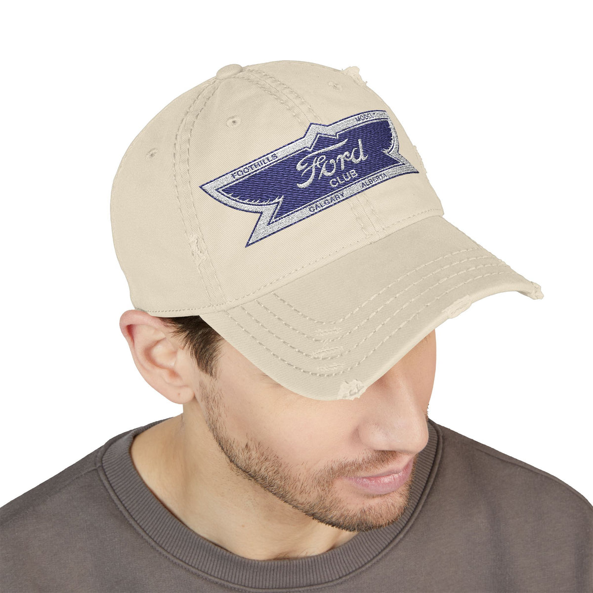 Foothills Model T Club Distressed Embroidered Dad Hat