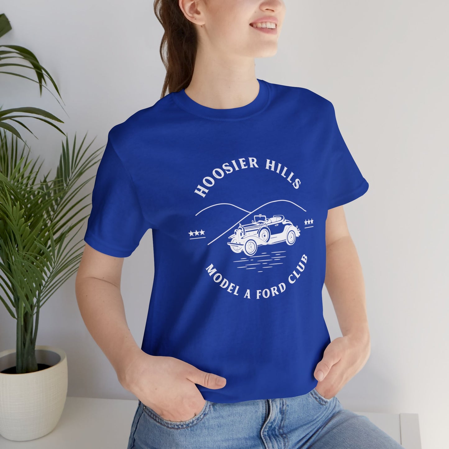 Hoosier Hills Model A Ford Club Unisex Jersey Short Sleeve Tee