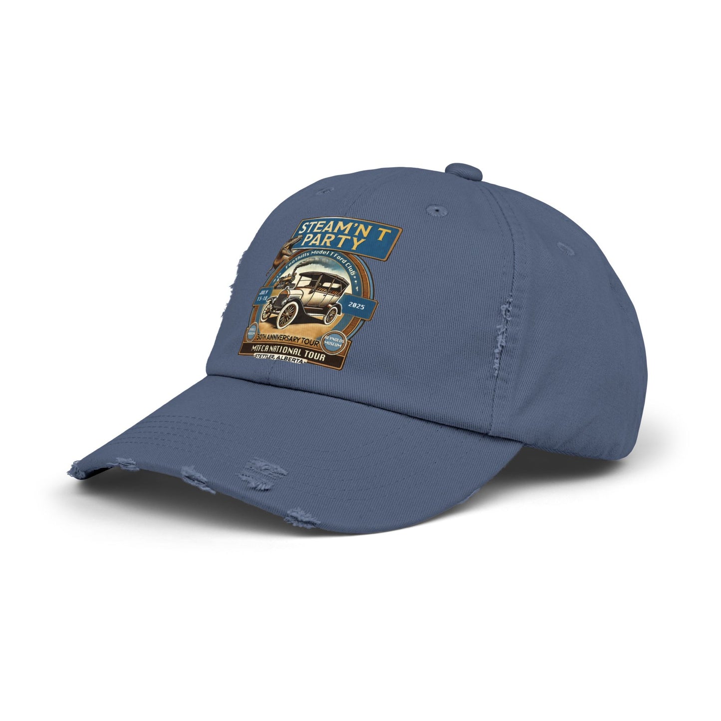 Foothills Model T Ford Club STEAM'N T PARTY Unisex Distressed Cap