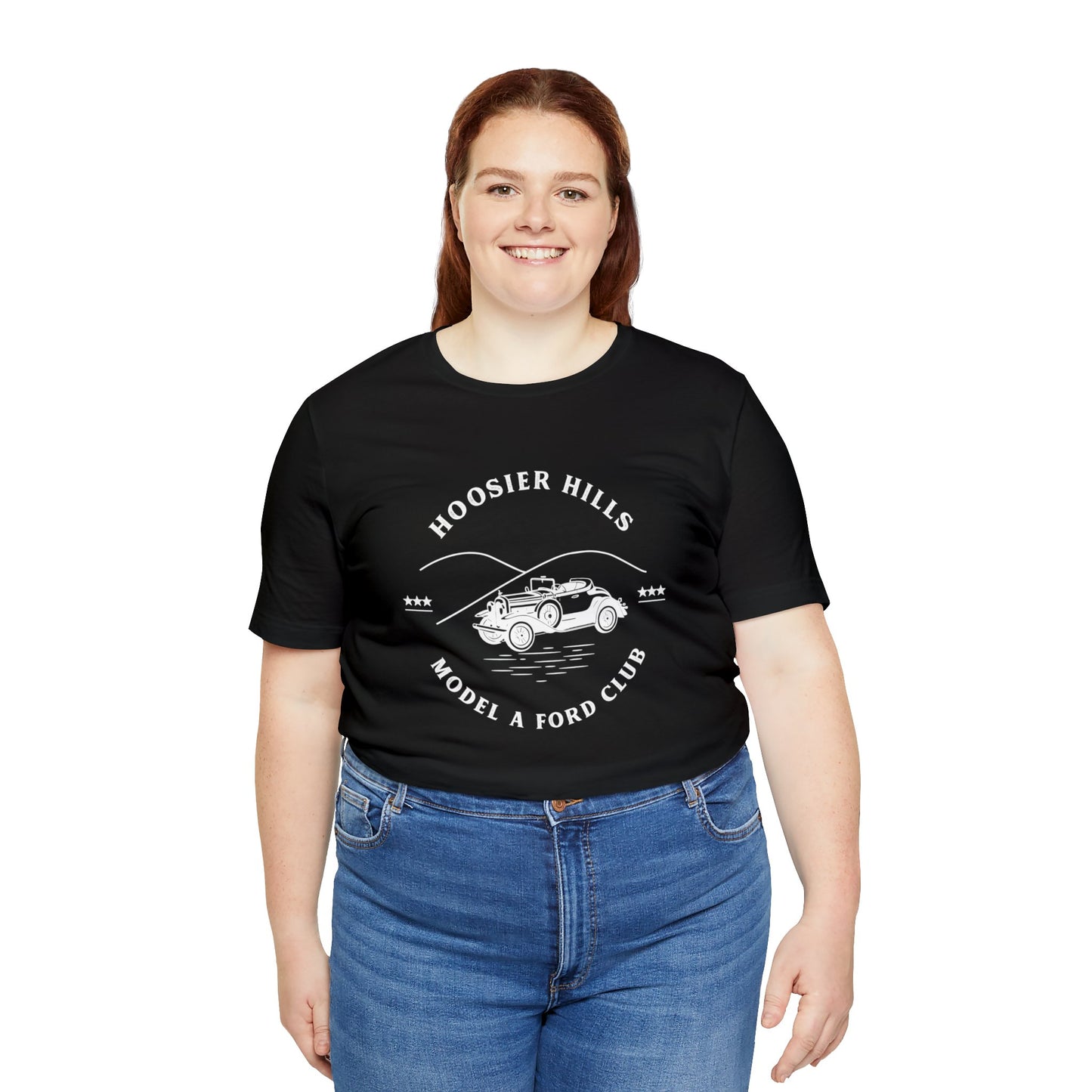 Hoosier Hills Model A Ford Club Unisex Jersey Short Sleeve Tee