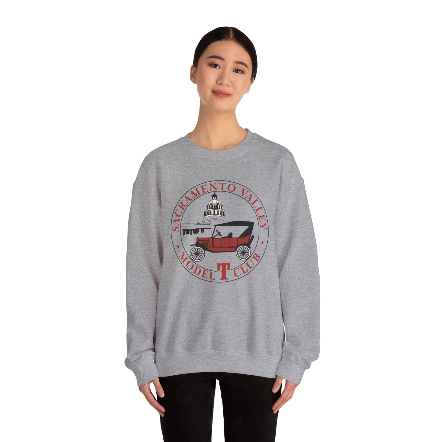 Sacramento Valley Model T Club (front and back logo) Unisex Heavy Blend™ Crewneck Sweatshirt