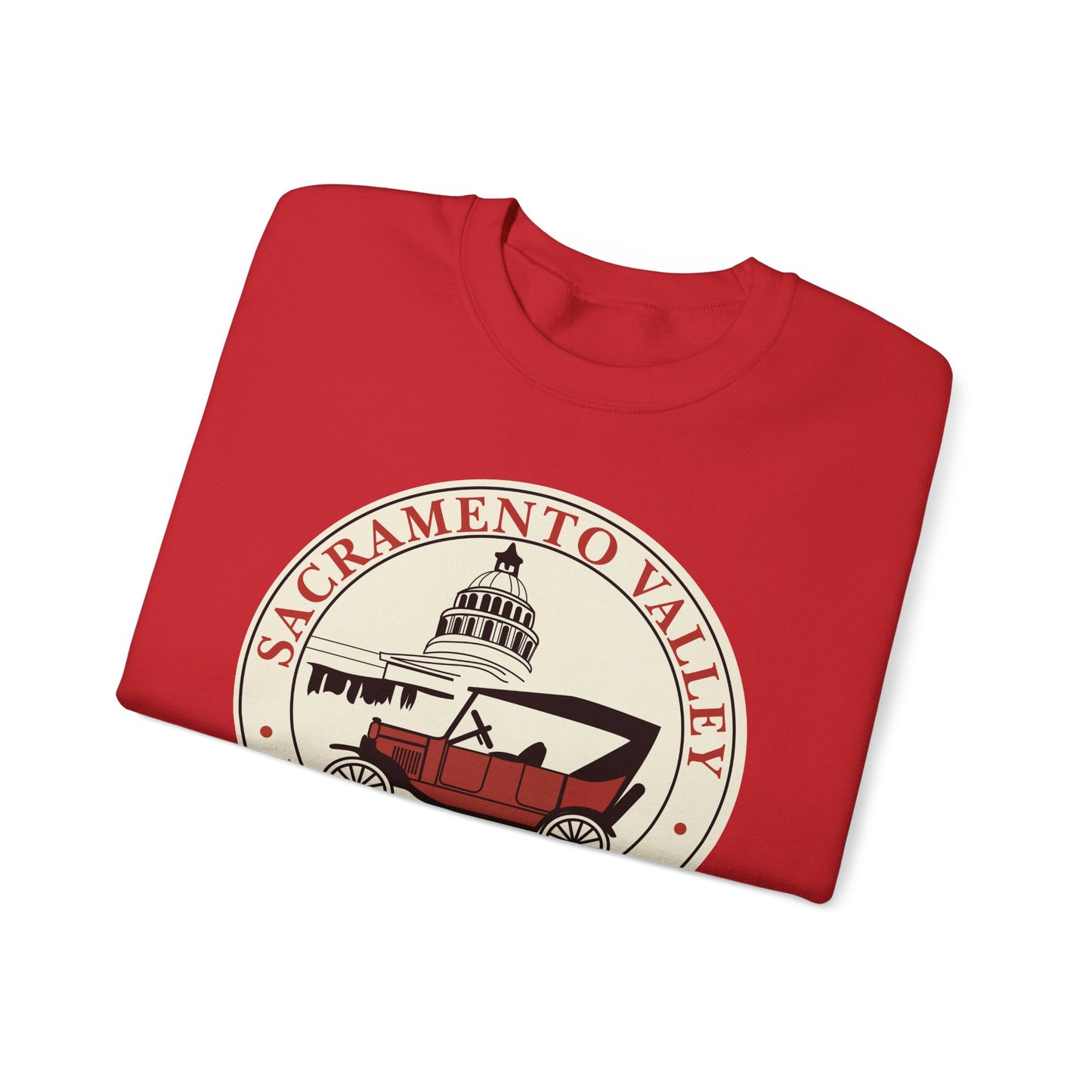 Sacramento Valley Model T Club (front and back logo) Unisex Heavy Blend™ Crewneck Sweatshirt
